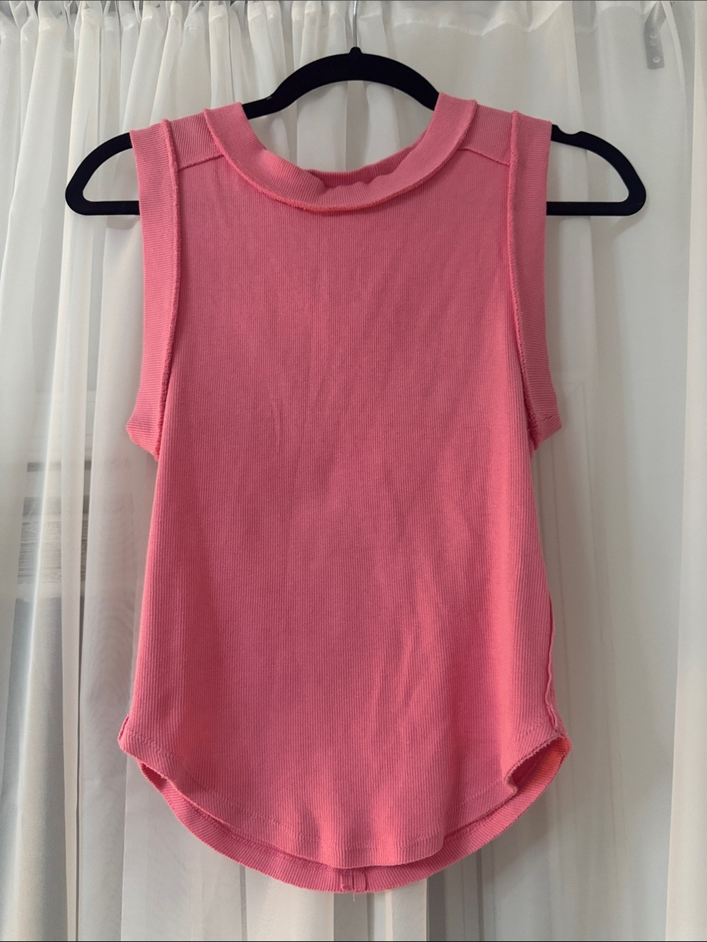Sleeveless Rib Tank Top - Pink